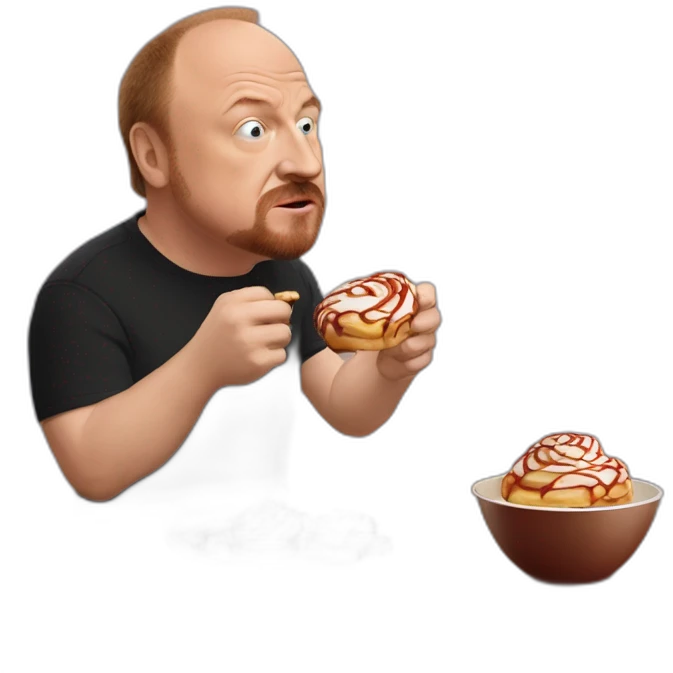 louis ck eating a cinnabon emoji