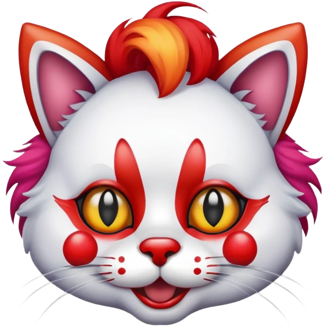 Cat as a clown emoji