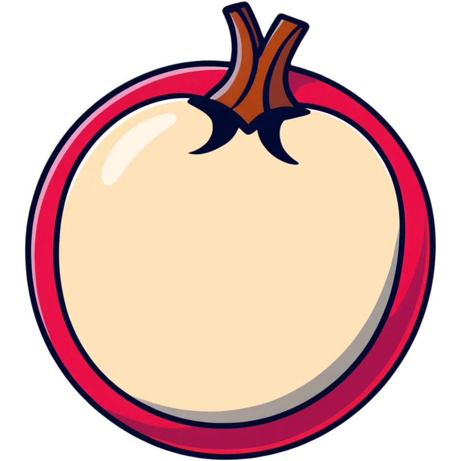 cut-open pomegranate showing the shiny, ruby-red seeds inside emoji