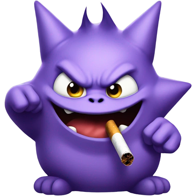 Gengar smoking  emoji