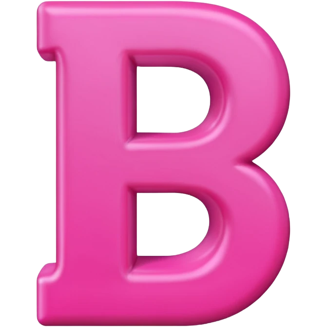 mix color pinks 3d letter p emoji