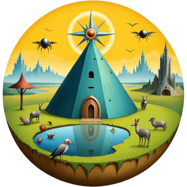 solarpunk - hieronymus bosch phantasmagoric depictions emoji