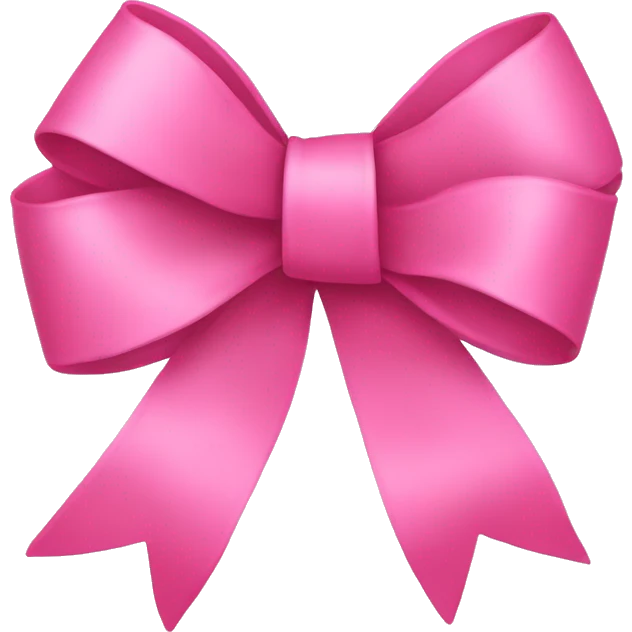 Pink ribbon/bow emoji