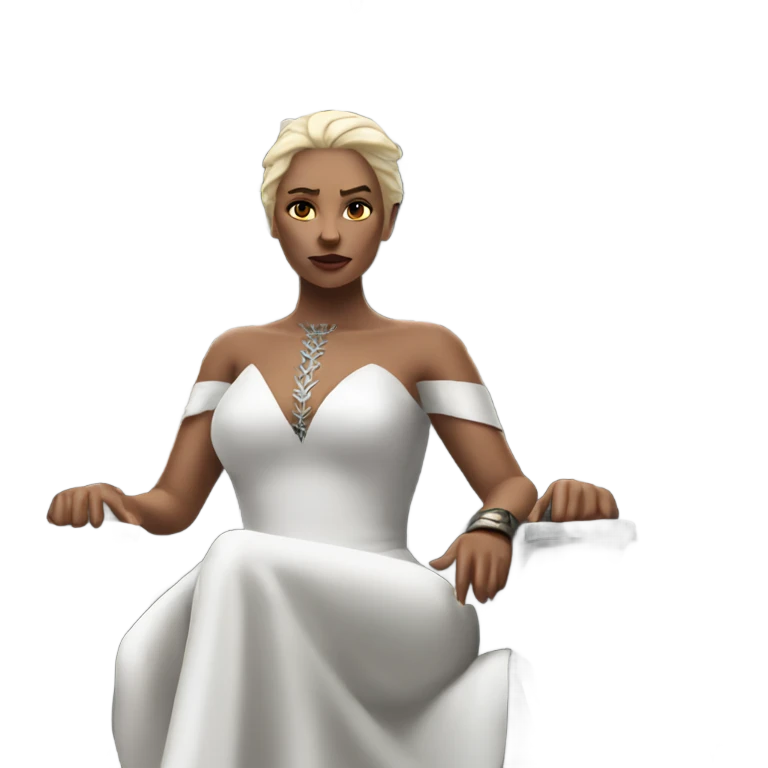 White Woman on the Iron throne emoji