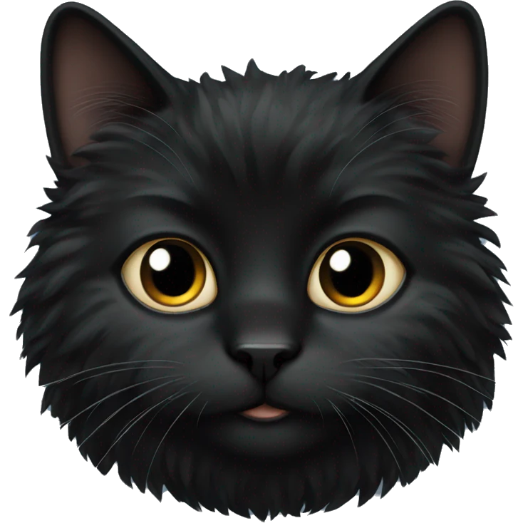 Black fluffy cat emoji