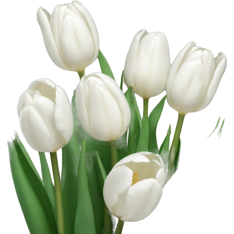 White tulips emoji