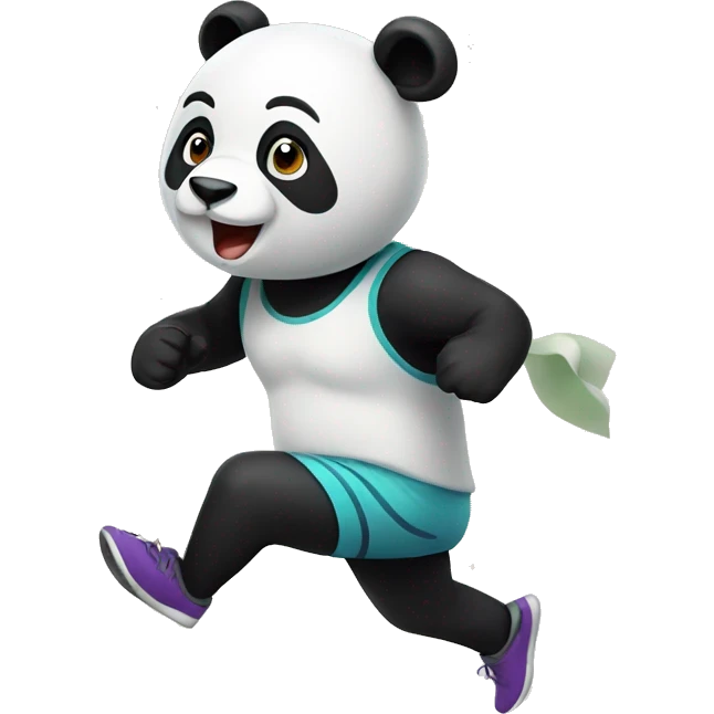 Running panda emoji