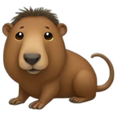 capibara with a Bob Marley hair emoji