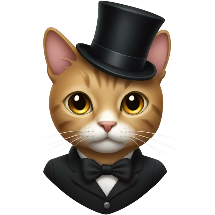 cat wearing a top hat  emoji