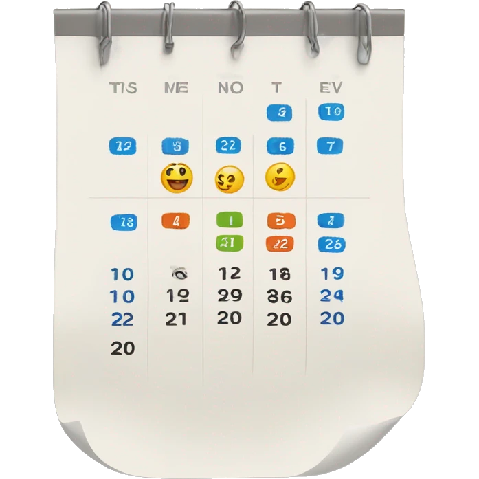 flipping the page on a calendar to represent counting down to a date, letter c, minimalistic emoji