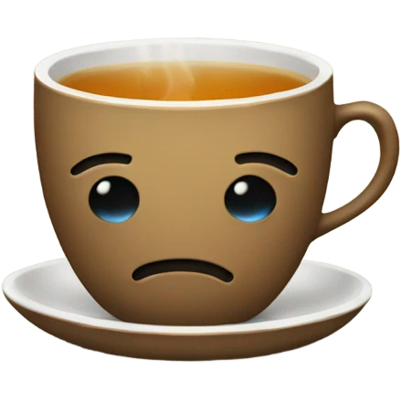 Sad cup of tea emoji