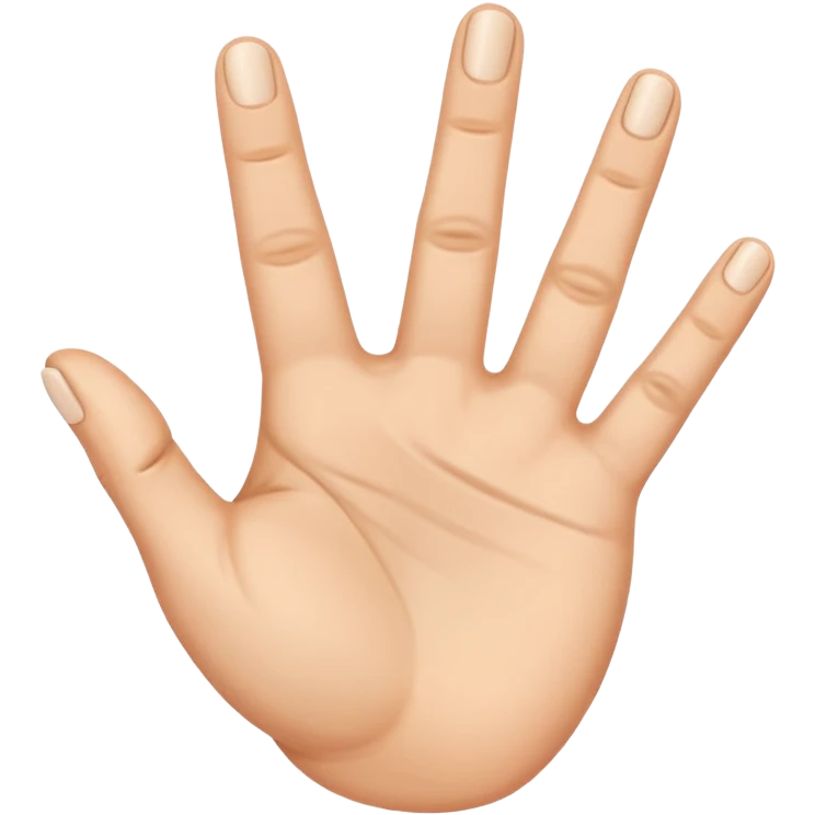 A hand with the thumb and the index finger and the middle finger up and the rest down  emoji