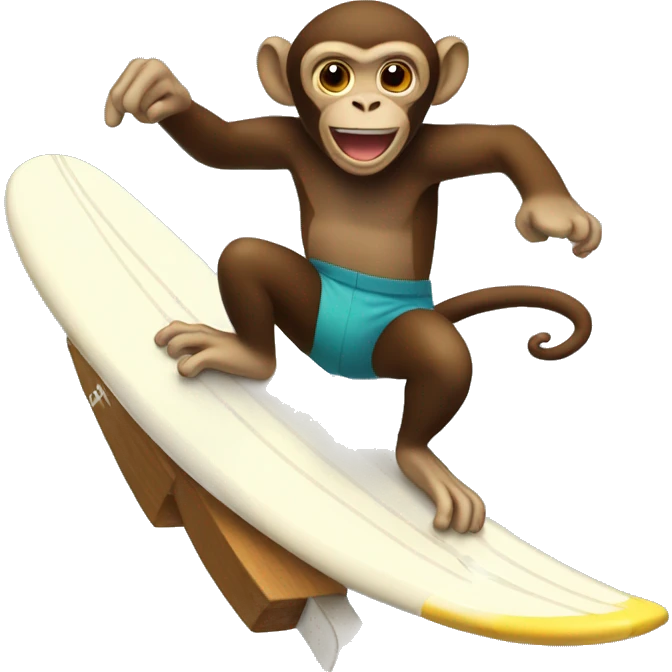 Monkey surfing  emoji