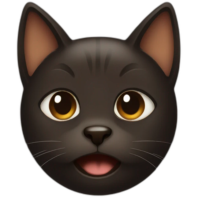 Brown and black cat crying  emoji