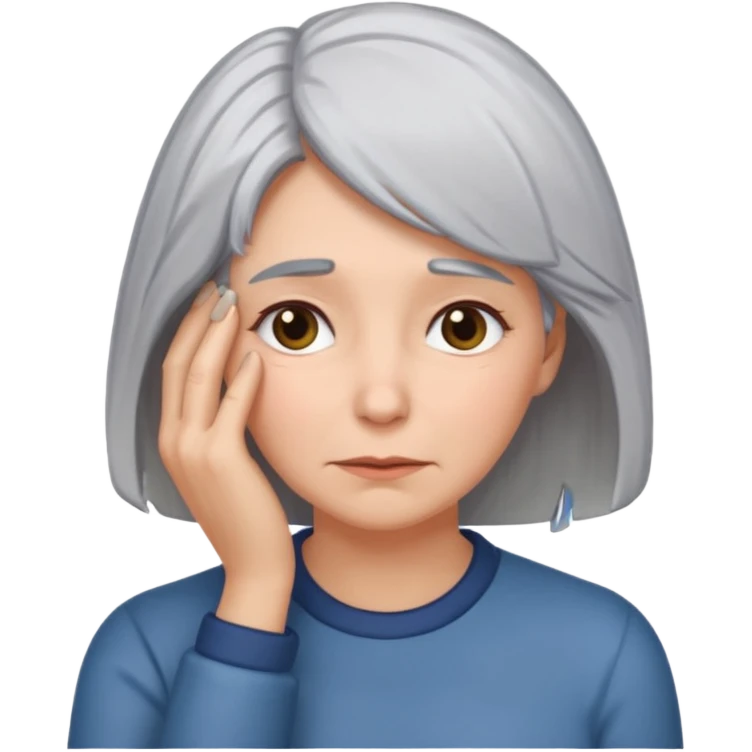 face palm woman with gray hair emoji