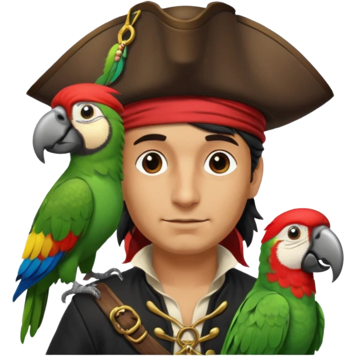 pirate and parrot emoji