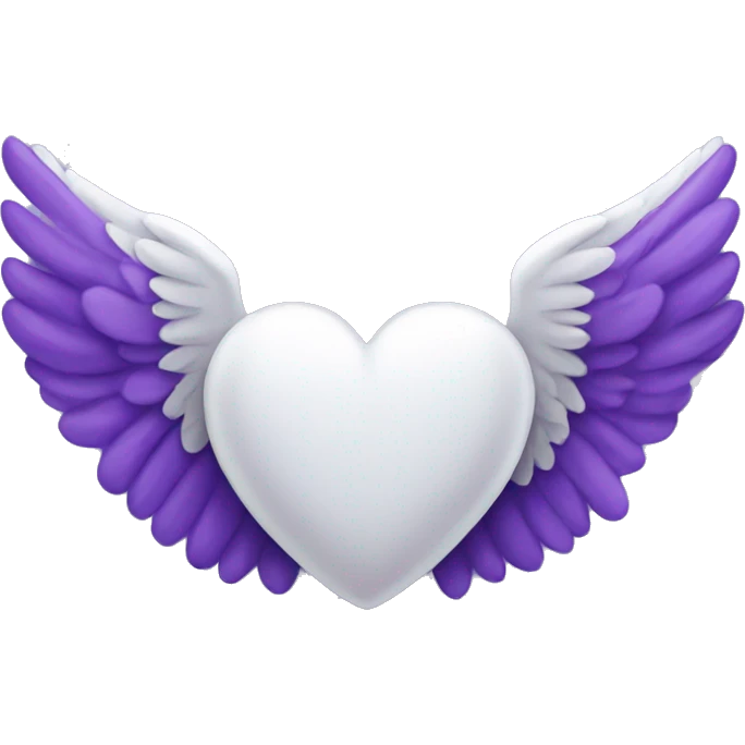 Purple Heart with white wings emoji