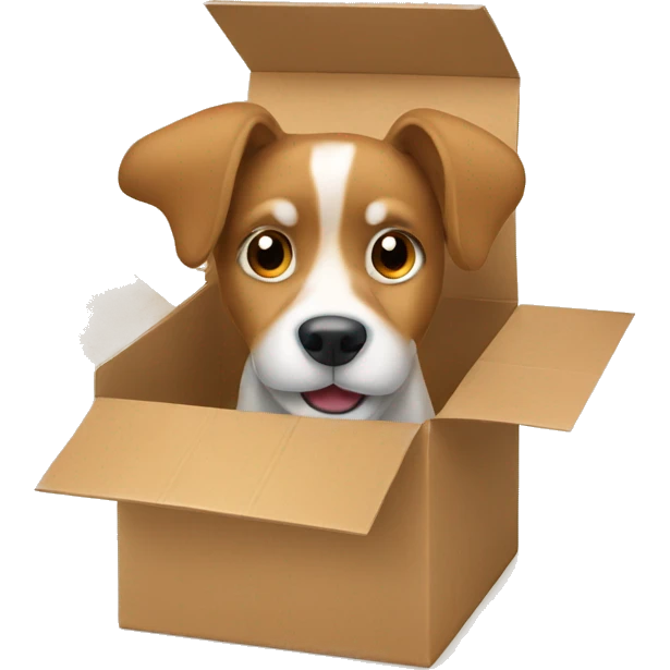 Dog inside box emoji