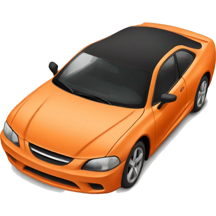 Orange car with black roof emoji