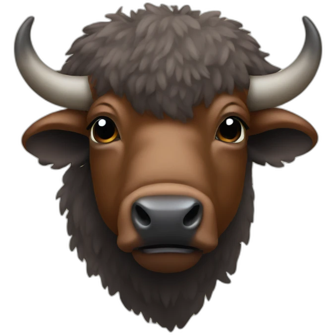 Mounted bison head emoji