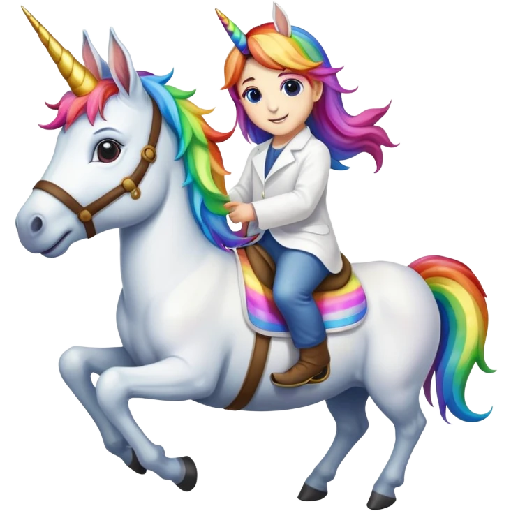 Unicorn  riding a donkey  emoji