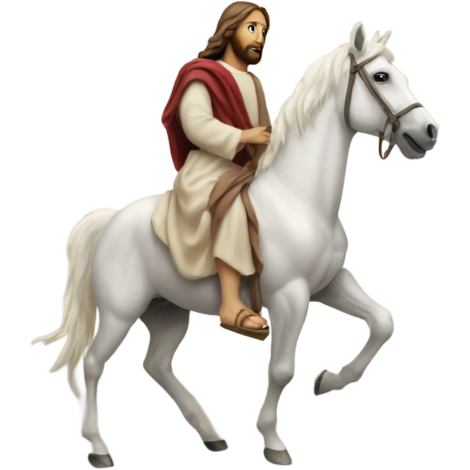 Jesus on white horse emoji