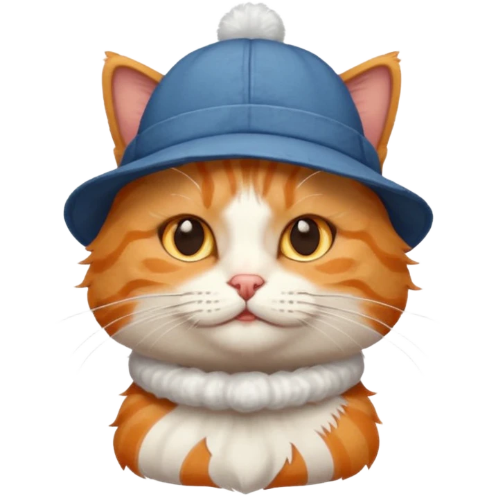 Un gato un sombrero emoji