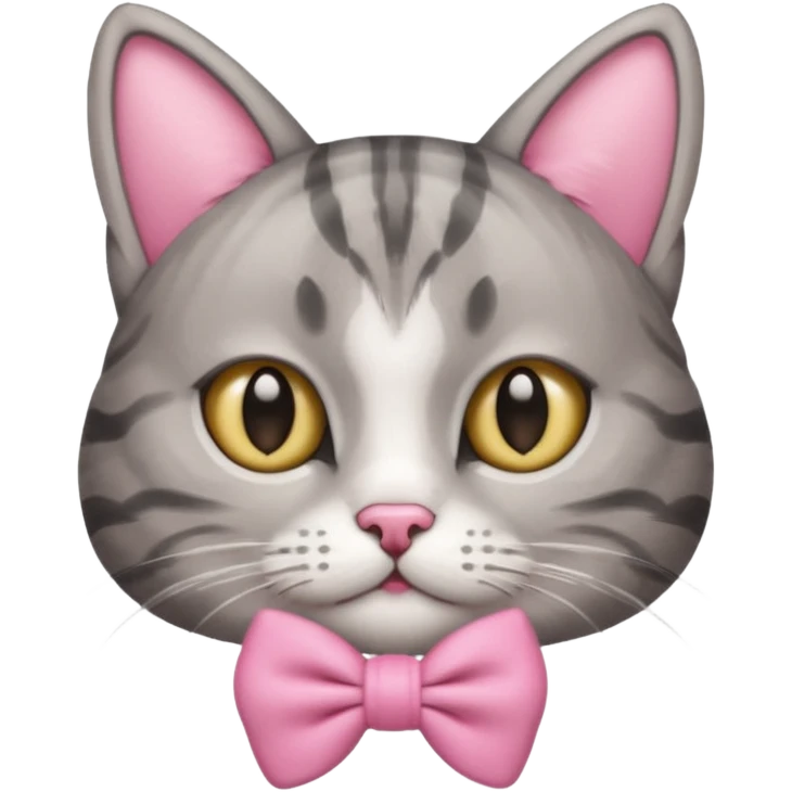 GATITA ENAMORADA CON UN MOÑO emoji