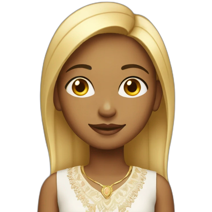 Indian girl with blonde highlight  emoji