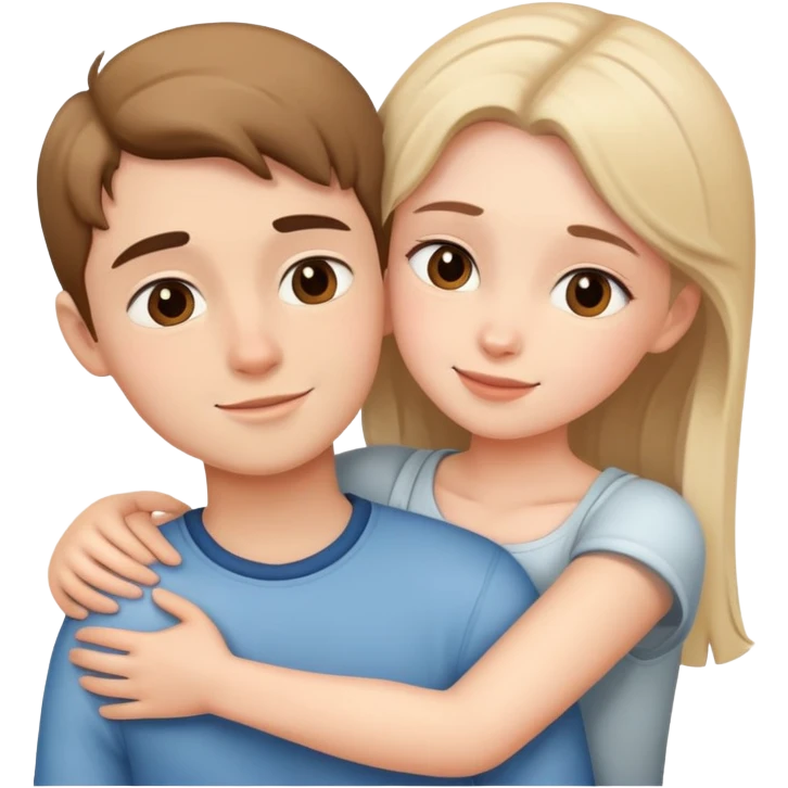 girl and boy hugging  emoji