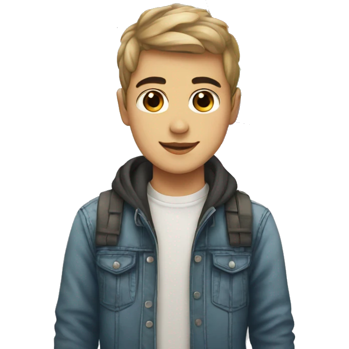 teenage boy with lebanese and gay flag  emoji