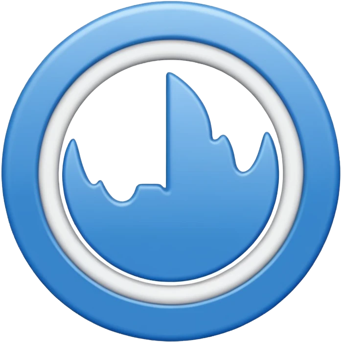 Circulo azul con una flechita adentro de color blanco emoji