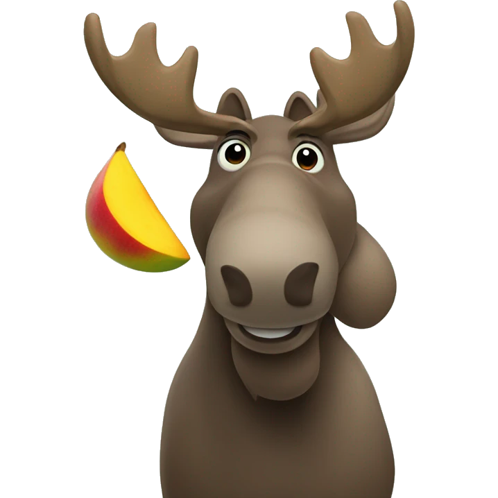 Moose with a mango emoji