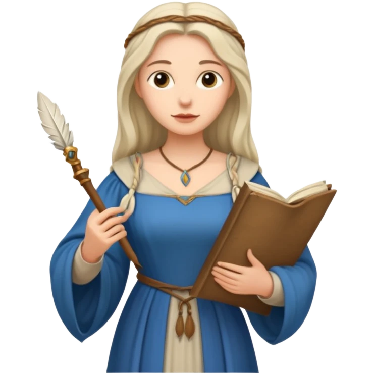 medieval female poet emoji