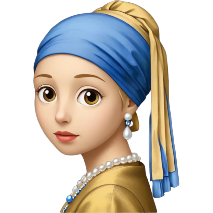 Girl with a Pearl Earring painting emoji