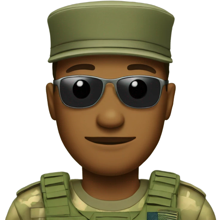 Army man with sunglasses  emoji