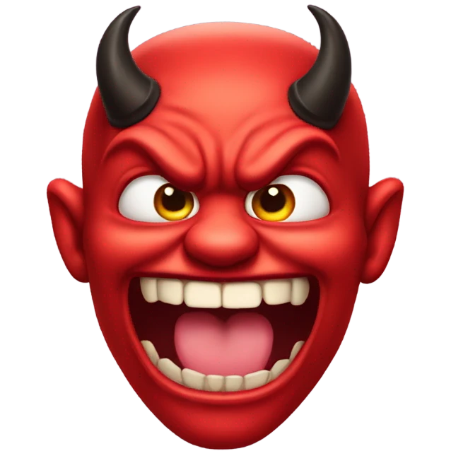 Devil emoji with tongue out emoji