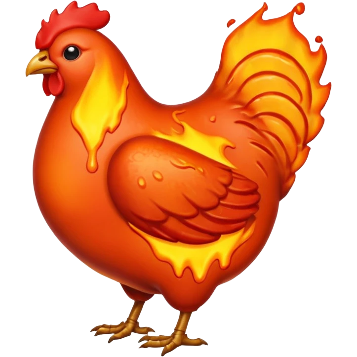 Lava chicken emoji