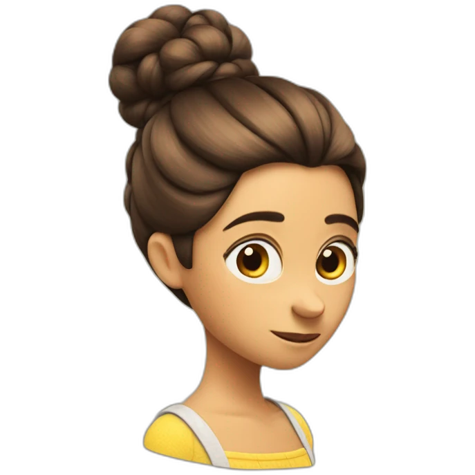 minions with brown chignon emoji