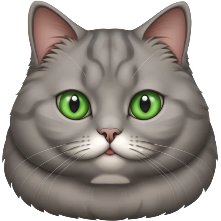 fat gray cute cat emoji