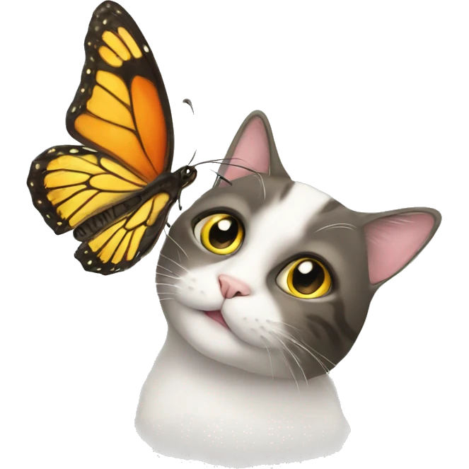 Cat with butterfly emoji