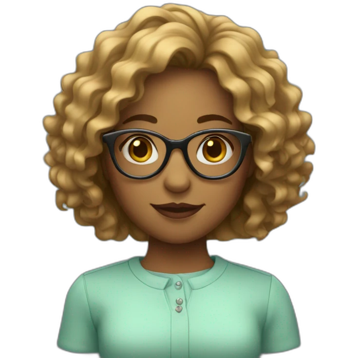 girl-with-wavy-hair-and-glasses emoji