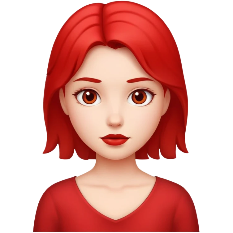 Girl in red emoji