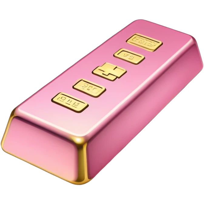 gold bar in pink  emoji