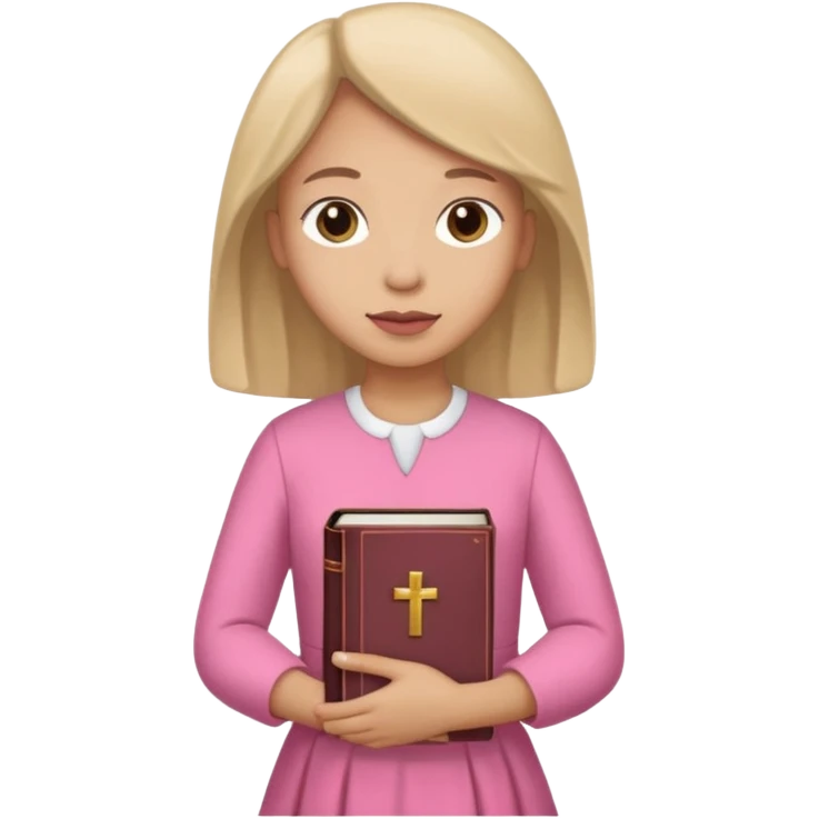 make cristianism with very girly pink tones. emoji