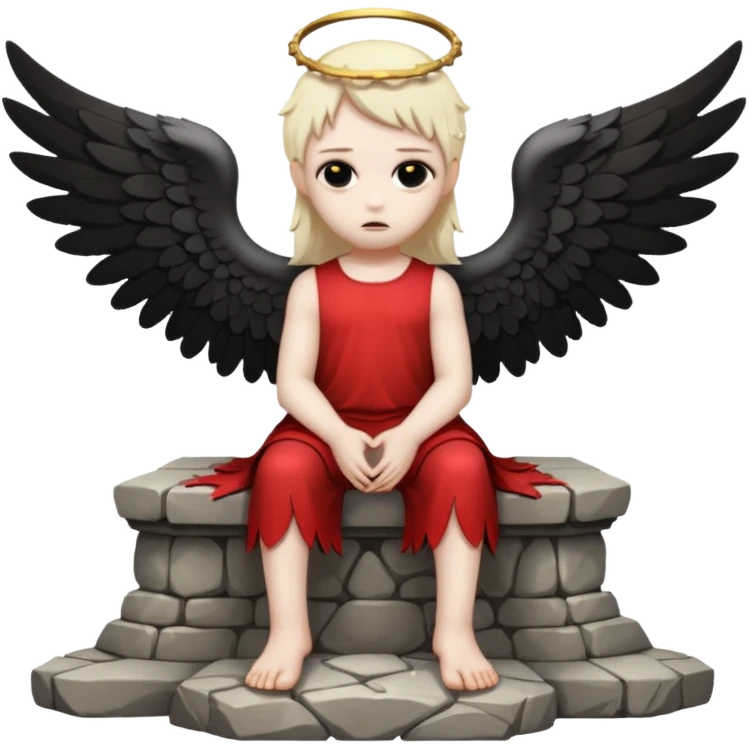 fallen angel sitting on a throne emoji