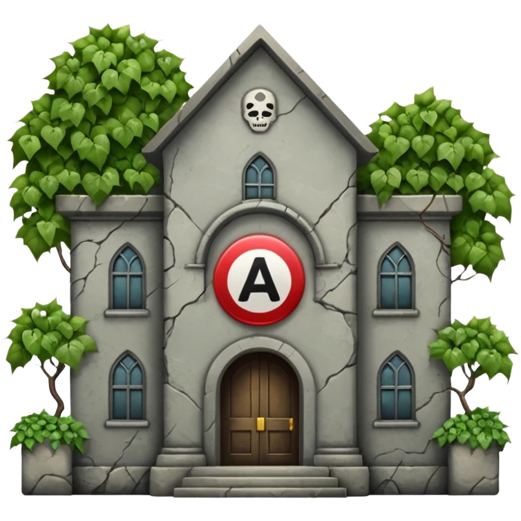 school building forbidden sign emoji