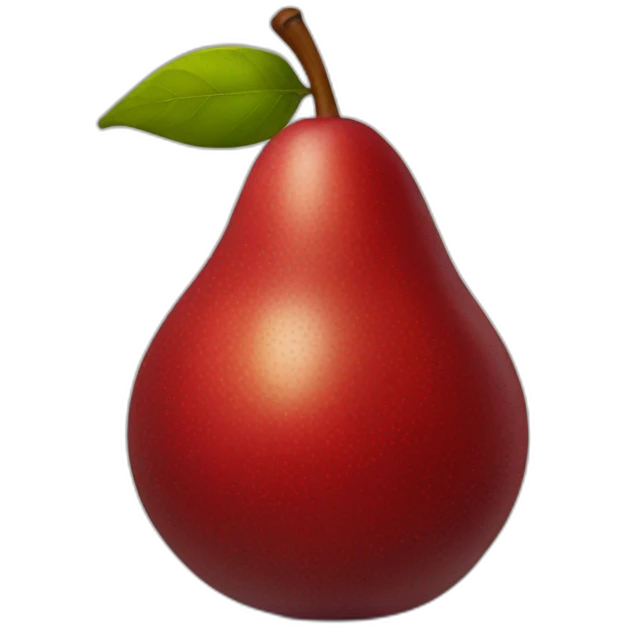 red pear emoji