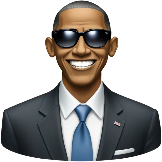 barack obama dunking a basketball wearing a suit and sunglasses emoji