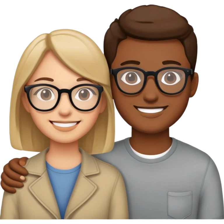 me wear glasses with my boyfriend emoji